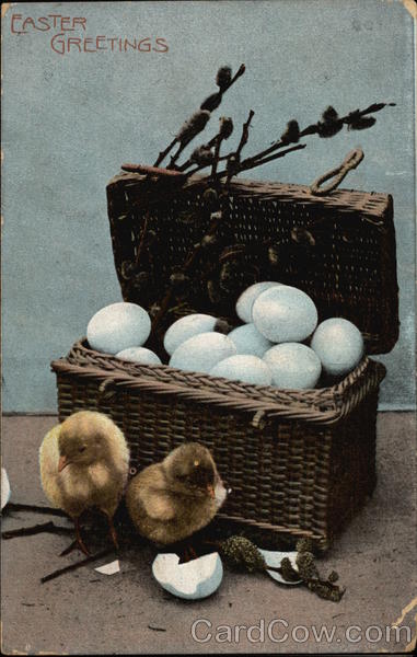 Easter Greetings With Chicks