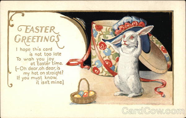 Easter Greetings With Bunnies