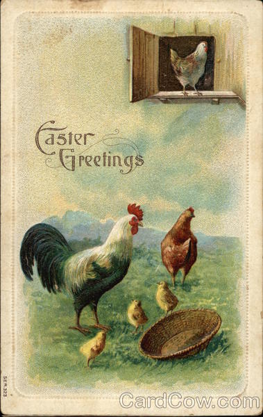 Easter Greetings With Chicks