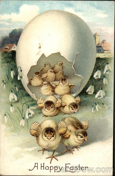 A Happy Easter With Chicks