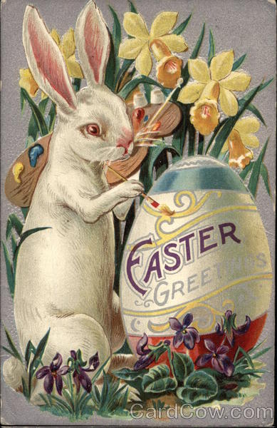 Easter Greetings With Bunnies
