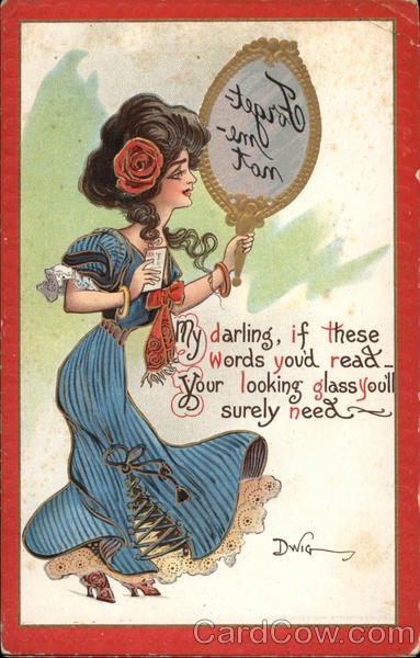 Girl Looking In Mirror DWIG Comic