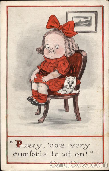 Pussy, 'oo's very cumfable to sit on! Comic, Funny