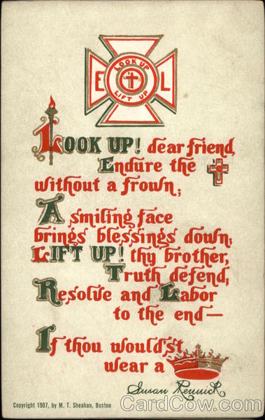 Look Up! Dear Friend Endure the Cross Without a Frown