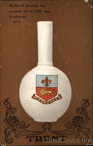 Trent, Model of Ancient Jar, Washed Out of Cliff Near Southwold Stoke-on-Trent UK