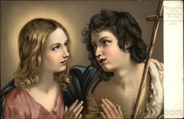 The Youthful Christ Embracing St. John Guido Reni Art