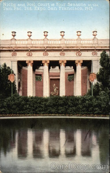 Niche and Pool: Court at Four Seasons at the Pan Pac. Int. Expo, San Francisco, 1915