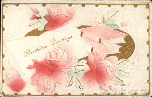 Floral Birthday Greetings Airbrushed