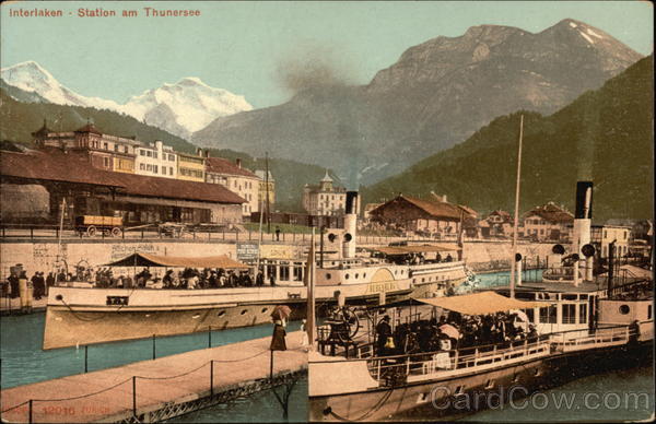 Interlaken - Station am Thunersee Boats, Ships