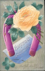 Birthday Greetings Airbrushed Postcard Postcard