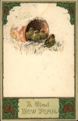 A Glad New Year Postcard
