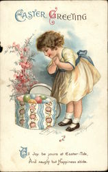 Easter Greeting With Children Postcard Postcard