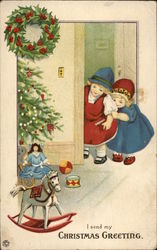 I send my Christmas Greeting Children Postcard Postcard