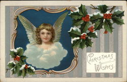 Christmas Wishes Angels Postcard Postcard