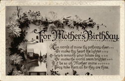 For Mother's Birthday Postcard