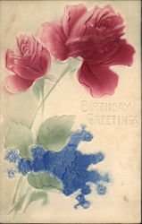 Floral Birthday Greetings Postcard Postcard