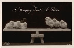 A Happy Easster be Thine With Chicks Postcard Postcard
