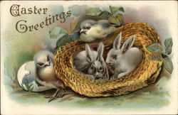 Easter Greetings Postcard