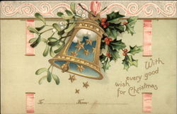 With Every Good Wish for Christmas Postcard