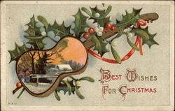 Best Wishes for Christmas Postcard
