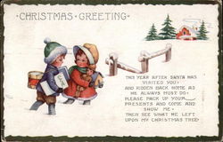 Christmas Greeting Postcard