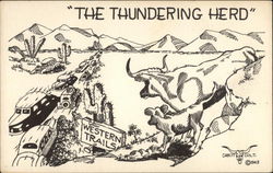 The Thundering Herd Comic, Funny Postcard Postcard