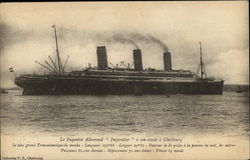 La Paquebot Allemond "Imperator" Steamers Postcard Postcard