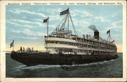 Whaleback Steamer "Christopher Columbus" Boats, Ships Postcard Postcard