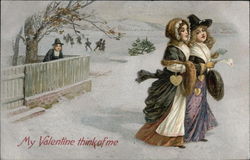 My Valentine Think of Me Postcard