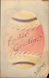 Easter Greetings Eggs Postcard Postcard