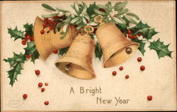 A Bright New Year New Year's Postcard Postcard