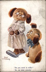 "Do You Work in Shifts?" Postcard