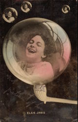 Elsie Janis - Blowing Bubbles Postcard