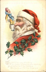 Santa Delivering Toys Postcard