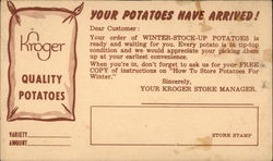 Your Potatoes Have Arrived! Postcard