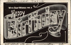 Best Wishes for a Happy Birthday Postcard