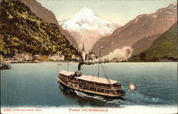 Fluelen Mit Bristenstock Postcard