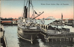 Water Front Colon. Rep. of Panama Boats, Ships Postcard Postcard