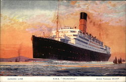 Cunard Line, R.M.S. Franconia, Gross Tonnage 20,000 Postcard