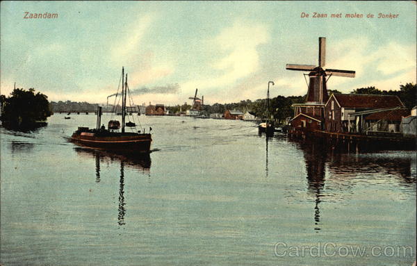 De Zaan met molen de Jonker Zaandam Netherlands