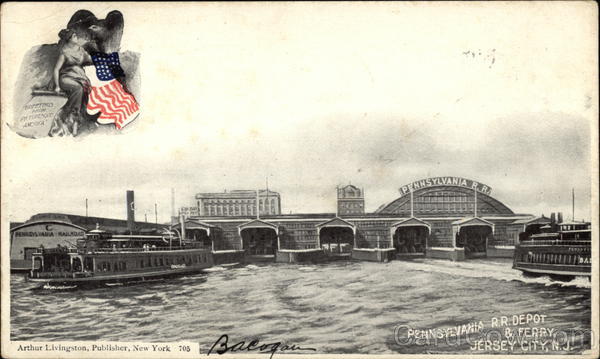 Pennsylvania R.R. Depot & Ferry Jersey City New Jersey