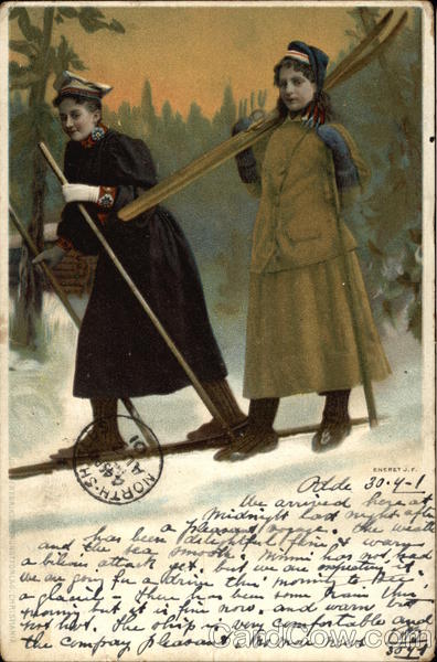 Two Women Skiing Norway