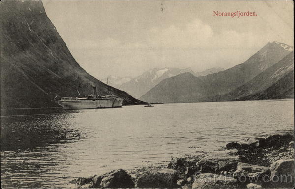 Norangsfjorden: View of Fjord with Ship Norway