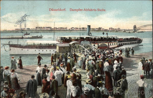Dampfer-Abfahrts-Stelle Dusseldorf Germany