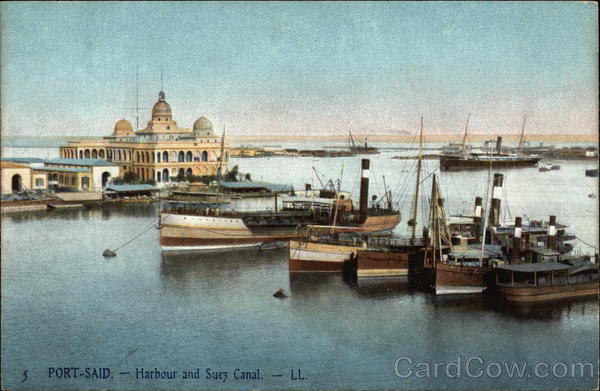 Harbour and Suez Canal Port Said Egypt Africa