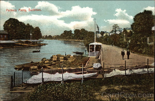 View of Parkers Ferry Surbiton England