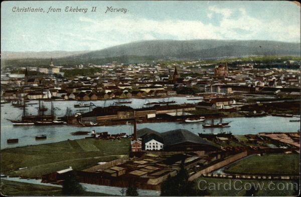 View of City from Ekeberg II Christiania Norway
