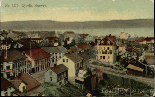View of the Town Gjovik Norway