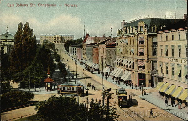 Carl Johans Street Christiania Norway