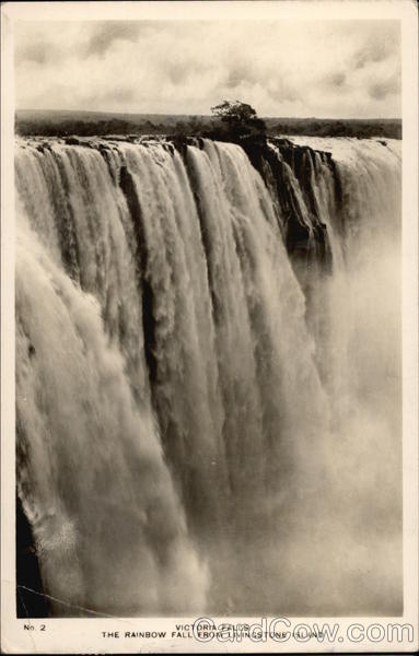 Victoria Falls - Rainbow Fall from Livingstone Island Zimbabwe